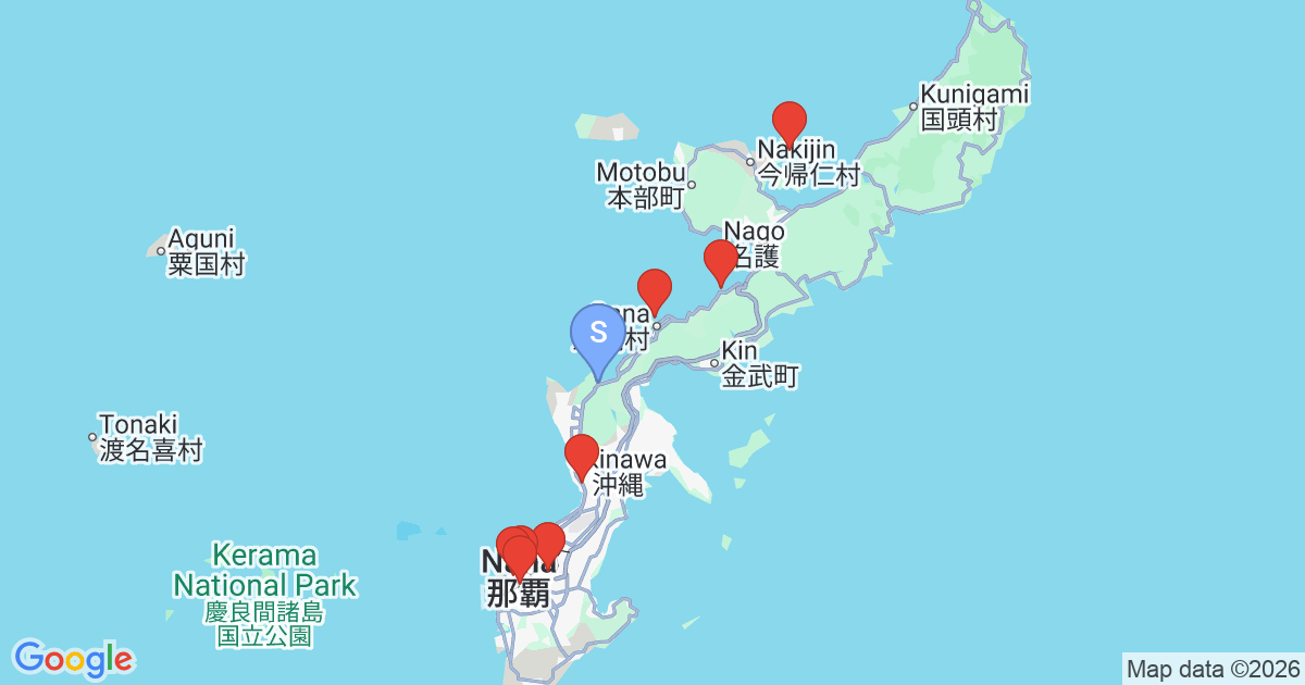 오키나와 2일 코스 지도