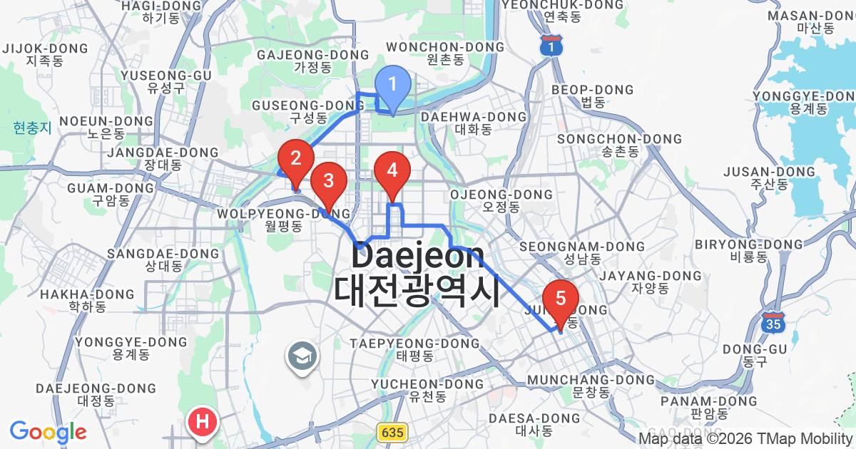 1일차 동선 지도