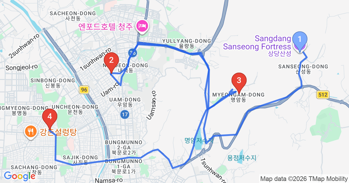 1일차 동선 지도