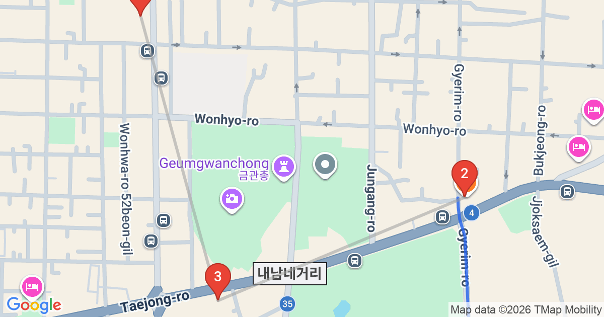 1일차 동선 지도